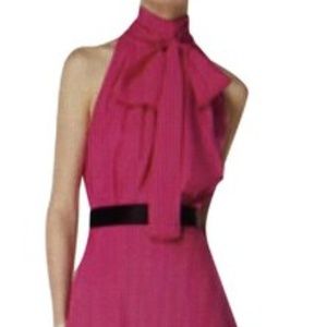 Carolina Herrera Fuschia Ch Spring 2014 Silk Gown